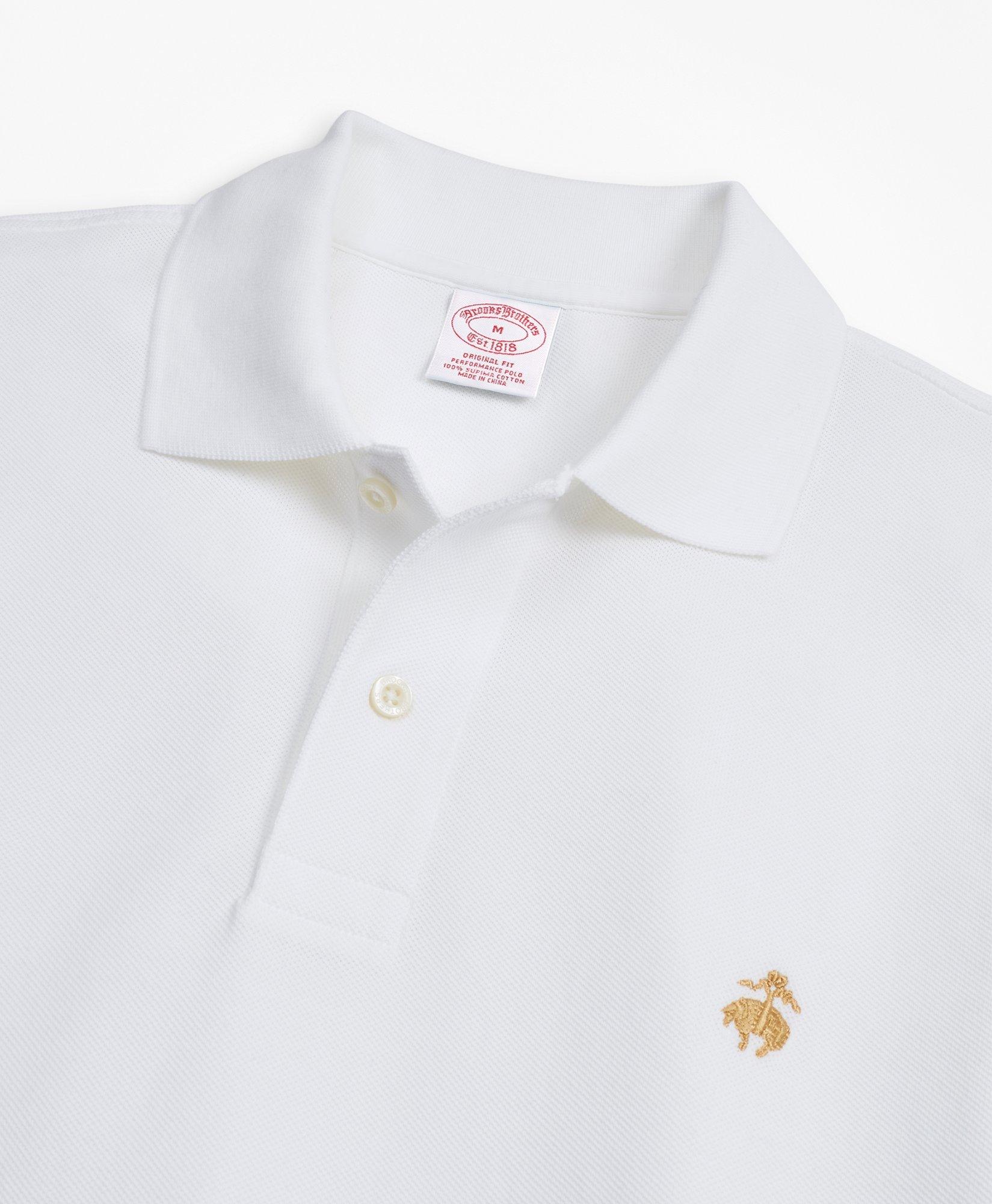 Original Fit Supima® Long-Sleeve Performance Polo Shirt-Basic Colors