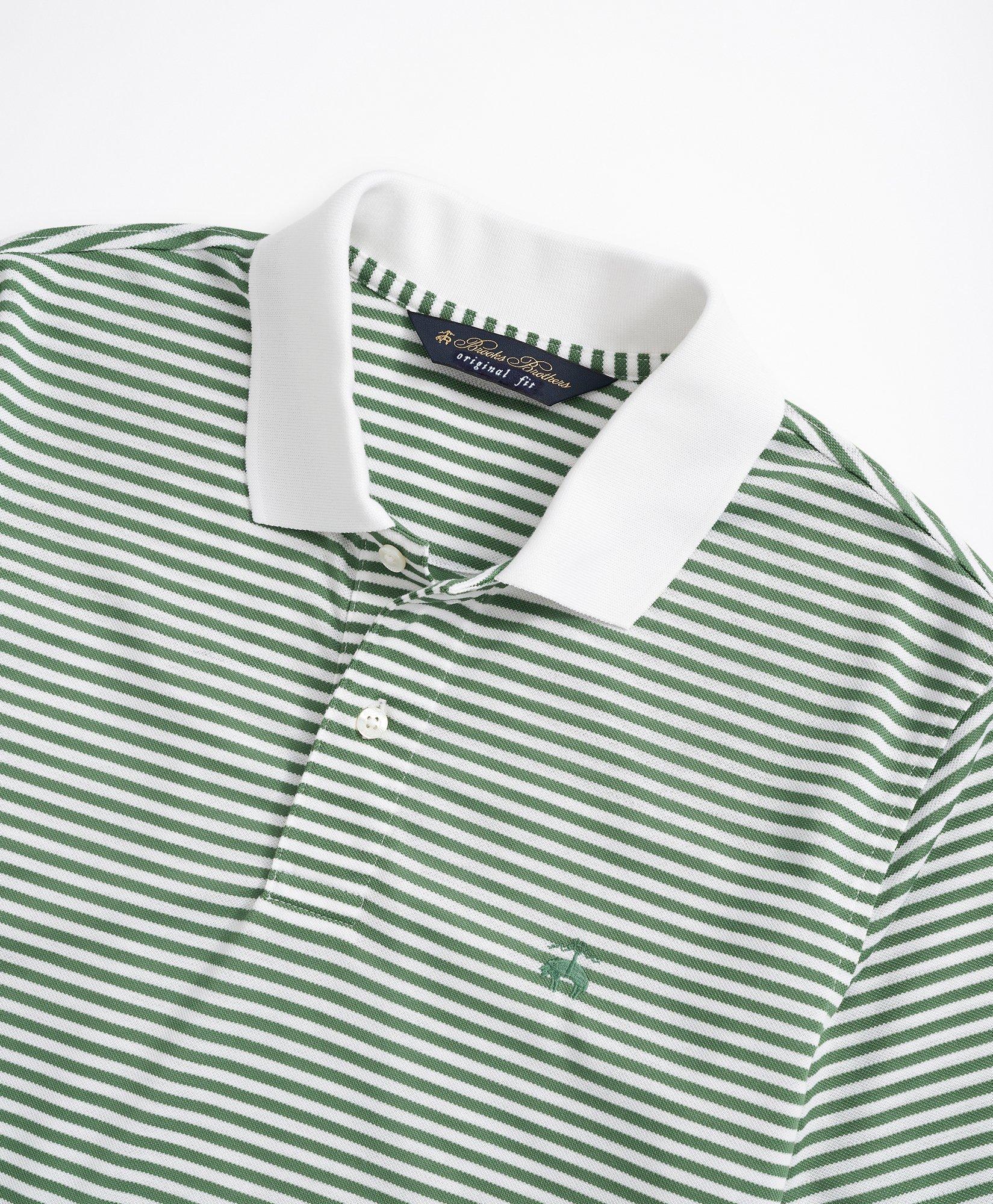 Golden Fleece® Original Fit Stretch Pique Feeder Stripe Polo Shirt