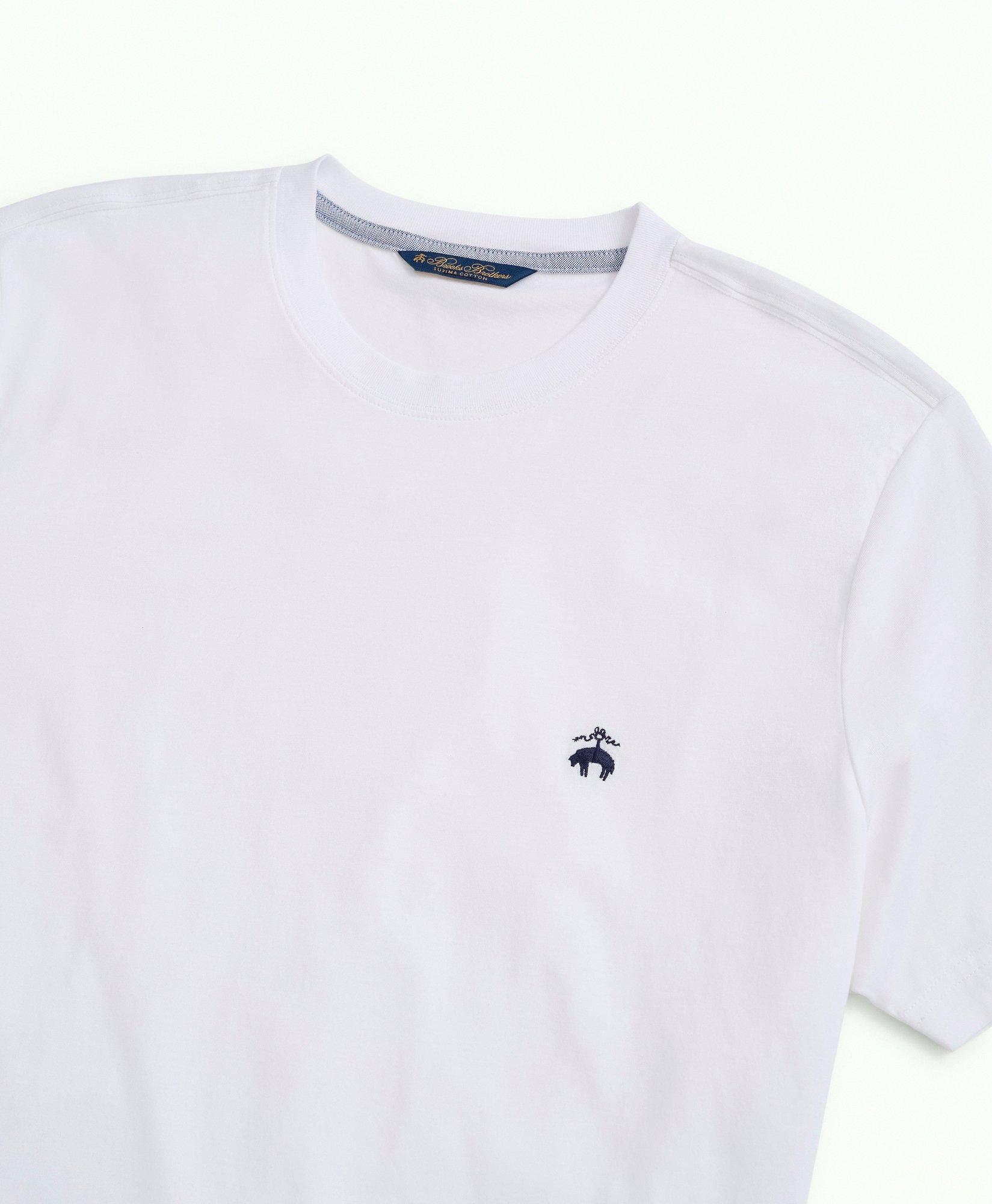 Washed Supima® Cotton Logo Crewneck T-Shirt