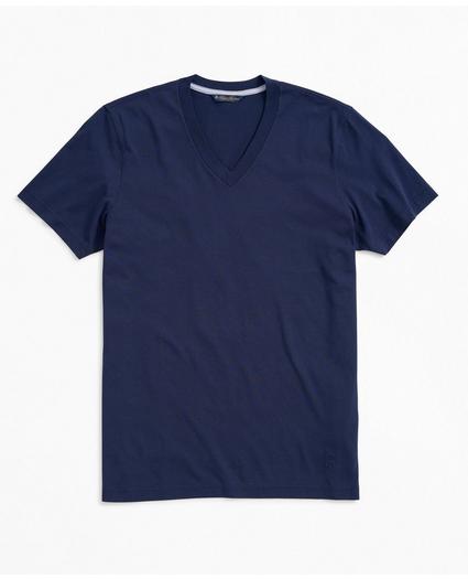 Washed Supima® Cotton V-Neck T-Shirt, image 1