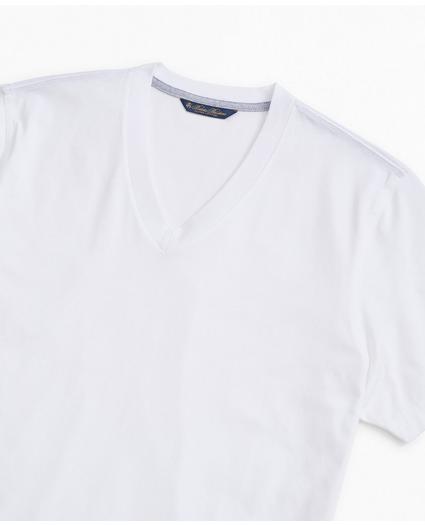 Washed Supima® Cotton V-Neck T-Shirt, image 2
