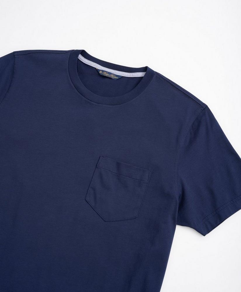Washed Supima® Cotton Pocket Crewneck T-Shirt, image 3