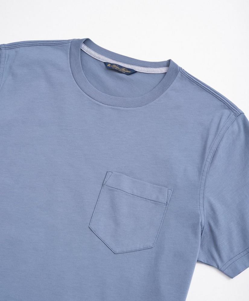 Washed Supima® Cotton Pocket Crewneck T-Shirt, image 2