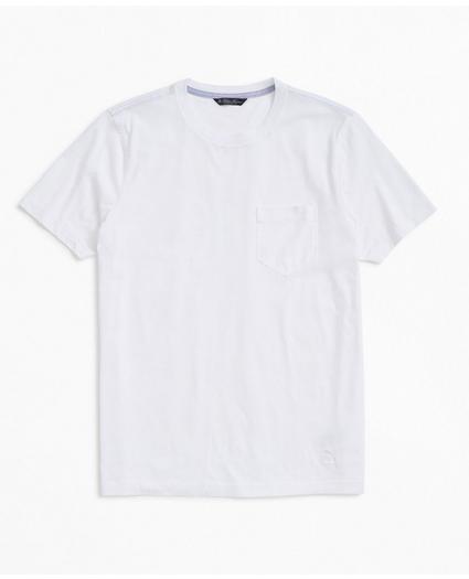 Washed Supima® Cotton Pocket Crewneck T-Shirt, image 1