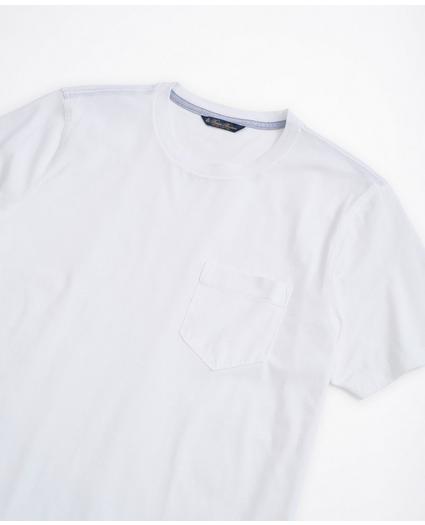 Washed Supima® Cotton Pocket Crewneck T-Shirt, image 2
