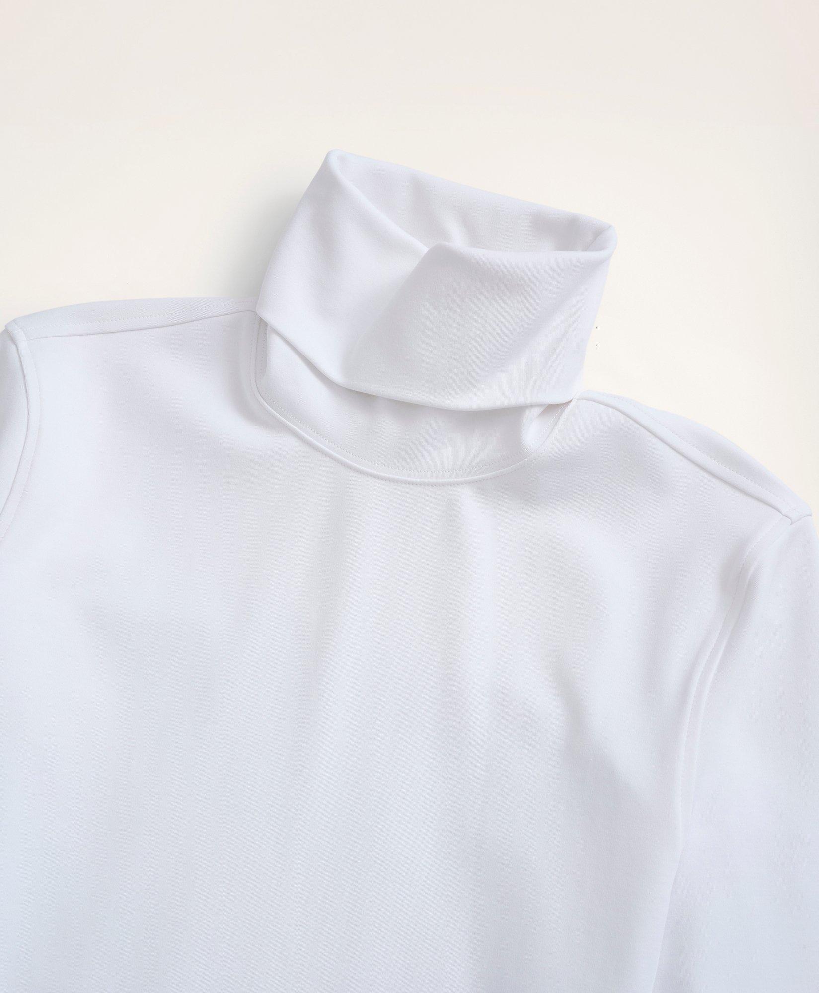 White cotton clearance turtleneck mens