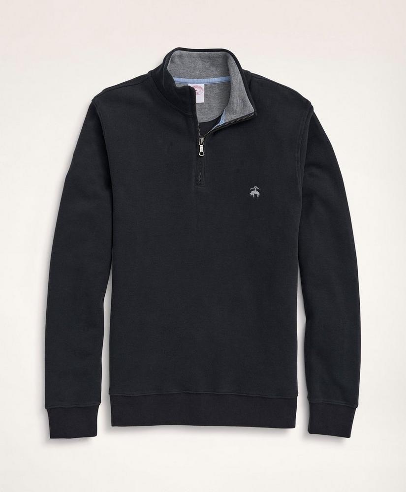Ribbed French Terry Half-Zip, image 1