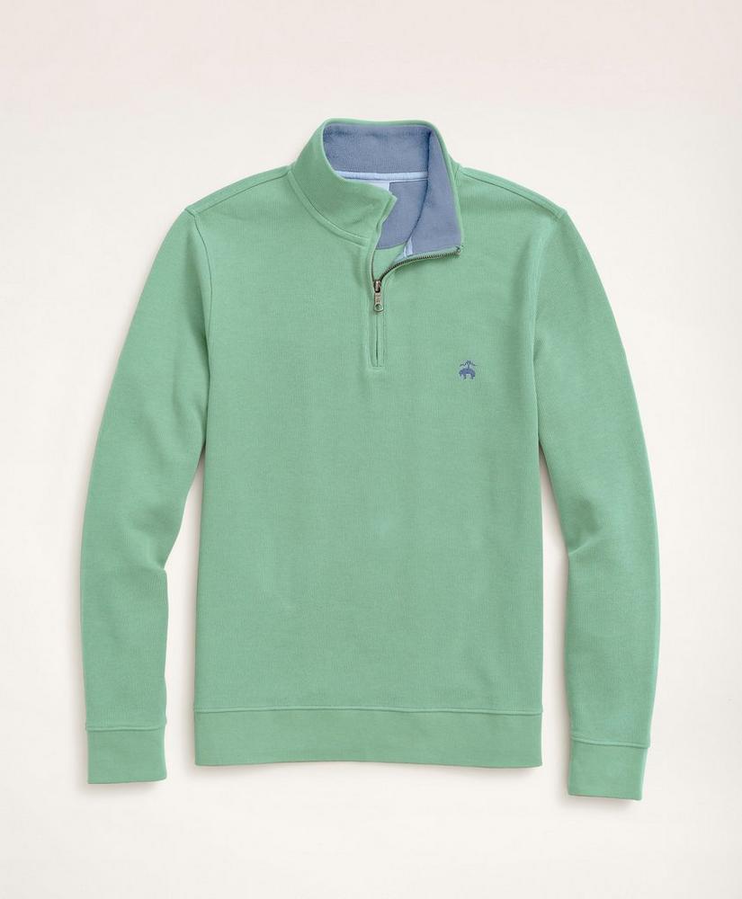 Ribbed French Terry Half-Zip