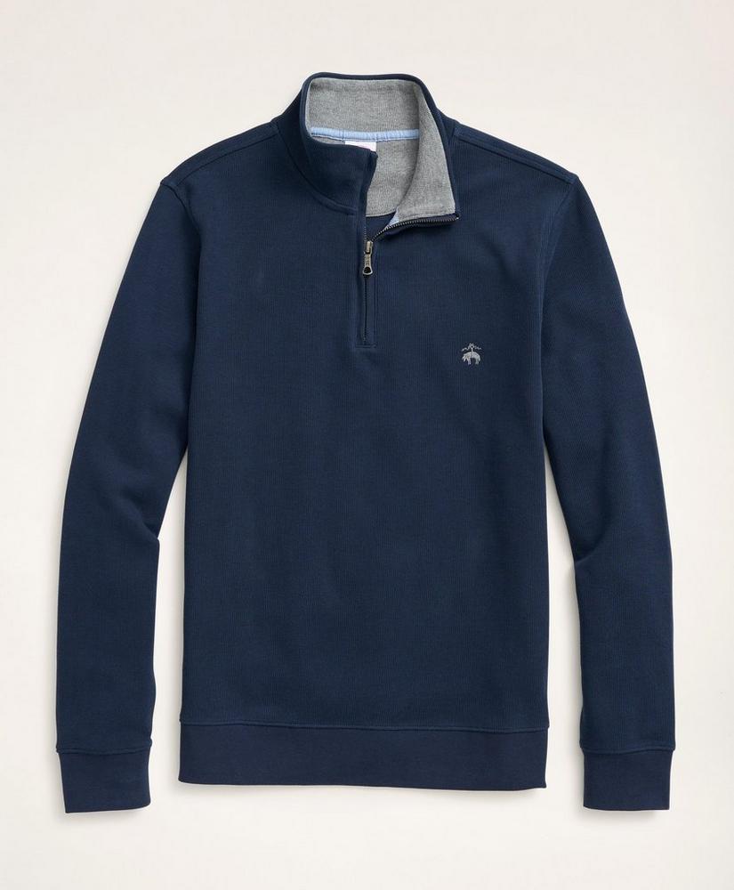 Brooksbrothers Ribbed French Terry Half-Zip