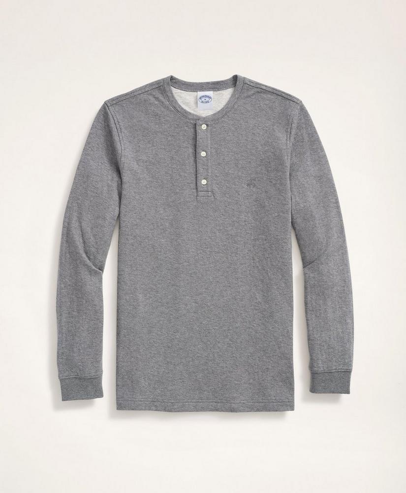 Double-Knit Cotton Jersey Henley, image 1