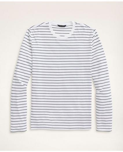 Supima® Cotton Striped Long-Sleeve T-Shirt, image 1