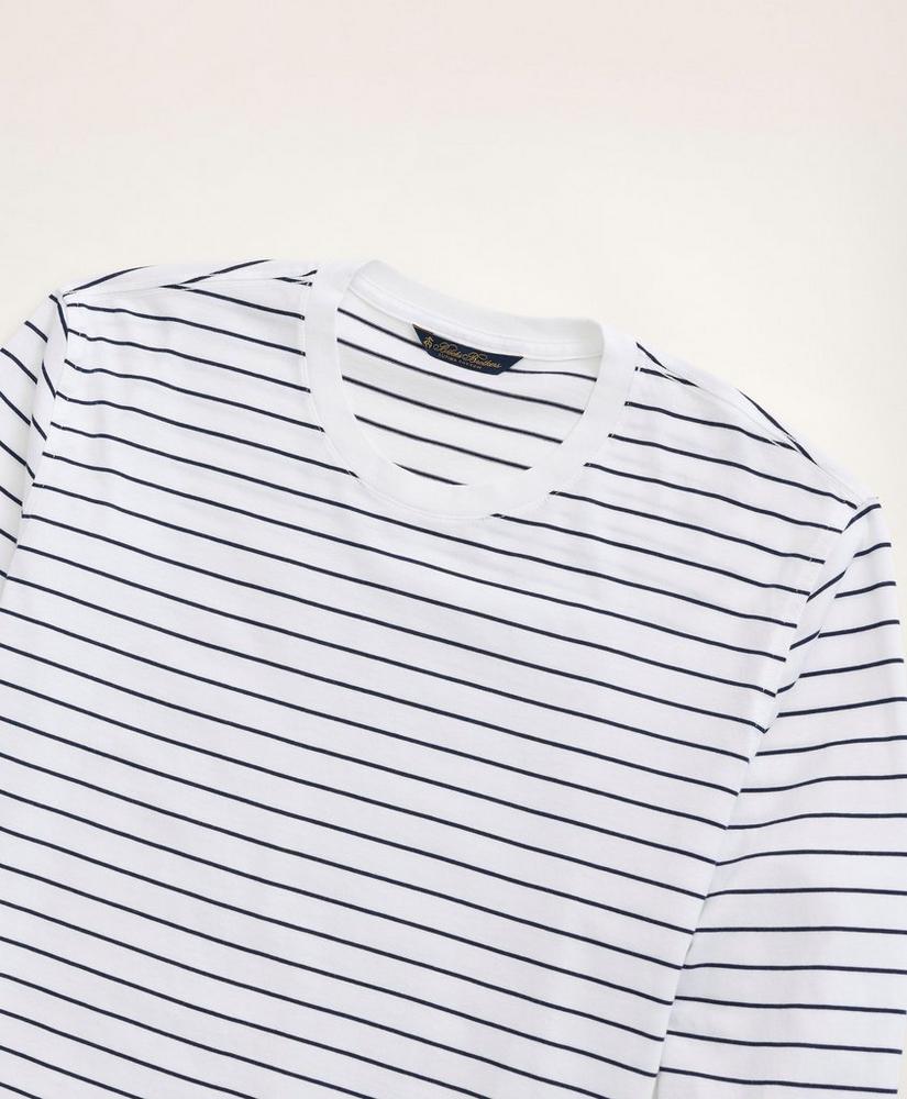 Supima® Cotton Striped Long-Sleeve T-Shirt, image 2