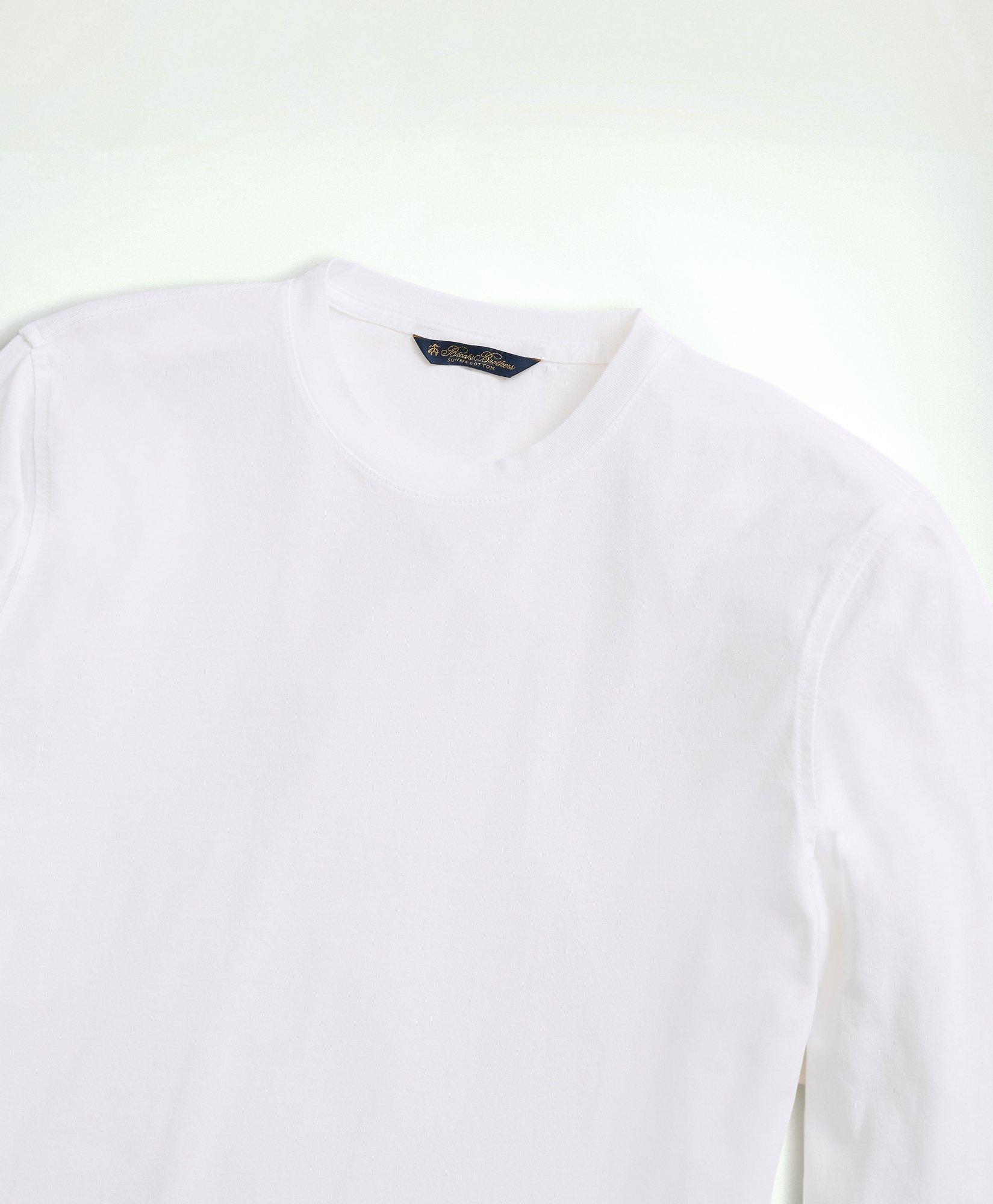 Supima® Cotton Long-Sleeve Logo T-Shirt, image 2
