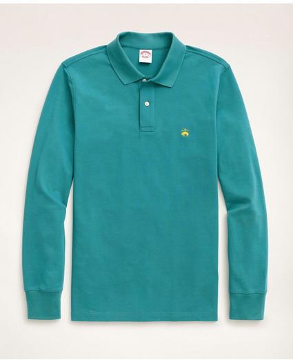 Golden Fleece® Original Fit Stretch Supima® Long-Sleeve Polo Shirt, image 1