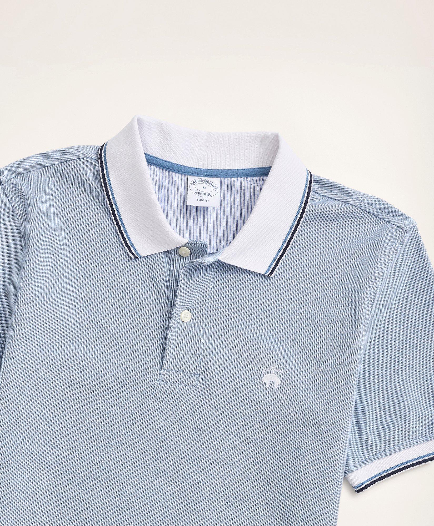 Polo Ralph Lauren Light Blue Slim Fit Cotton Pique Polo