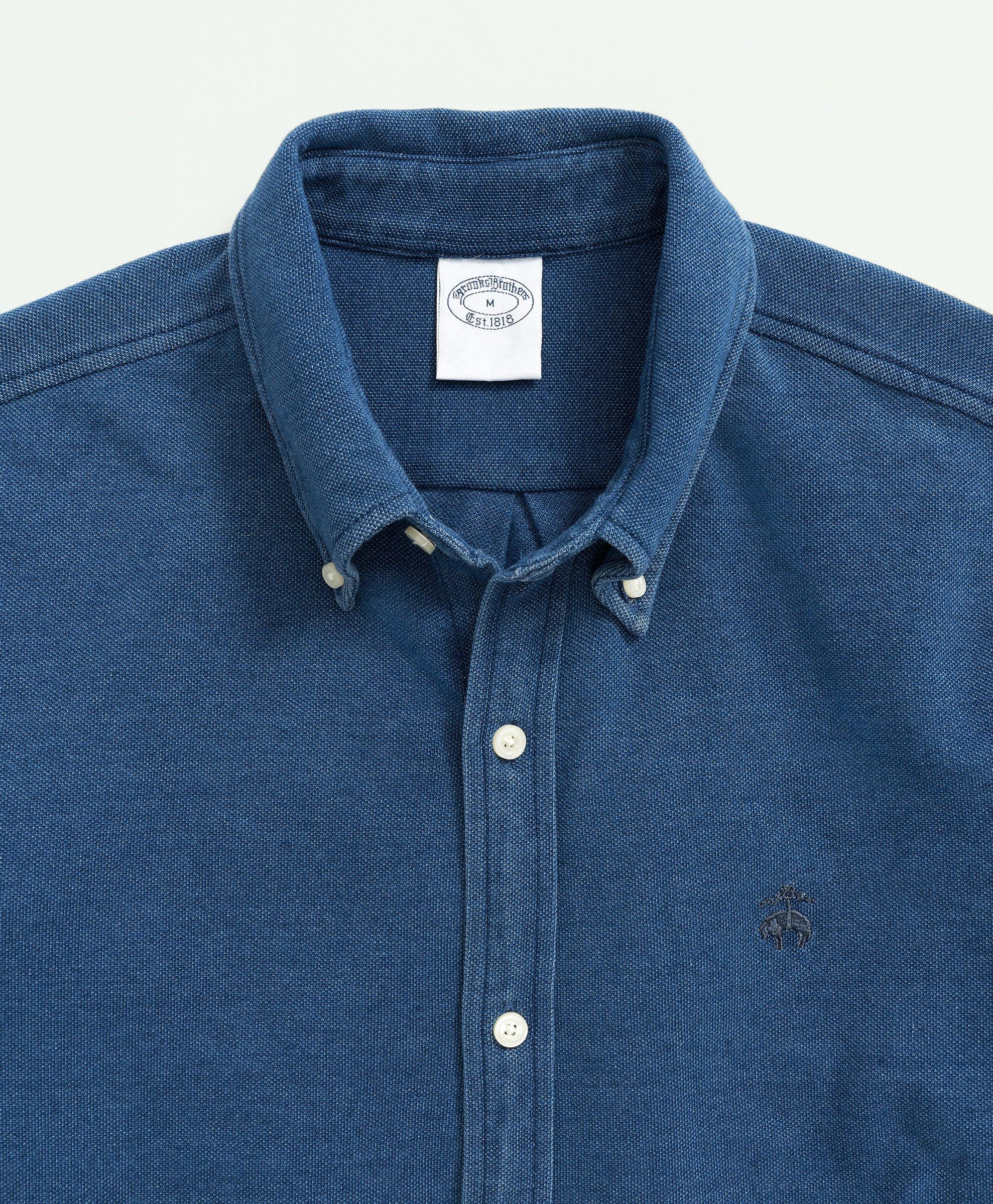 Washed Cotton Pique Short-Sleeve Knit Shirt