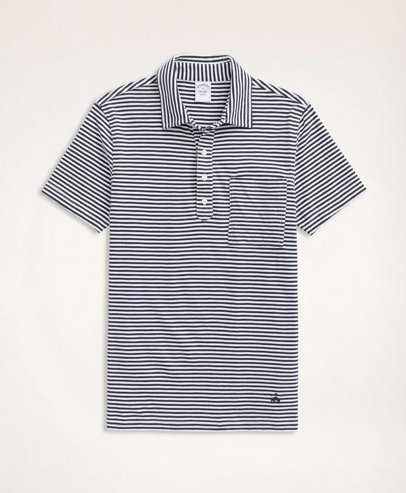 Vintage Jersey Feeder Stripe Polo Shirt, image 1