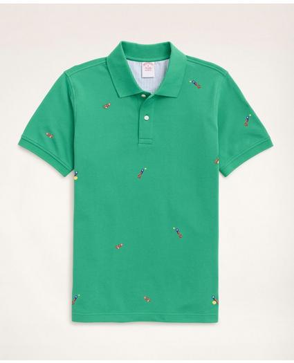 Slim Fit Cotton Pique Chipmunk  Polo Shirt, image 1