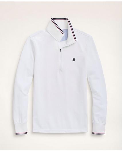 Supima® Cotton Pique Half-Zip Polo Shirt, image 1