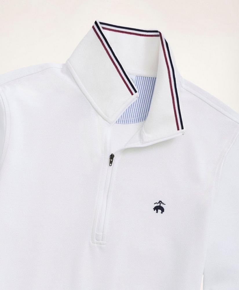 Supima® Cotton Pique Half-Zip Polo Shirt, image 2