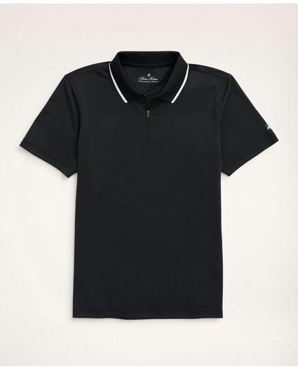 Brooks Brothers Stretch Performance Series Zip Jersey Polo Shirt, image 1
