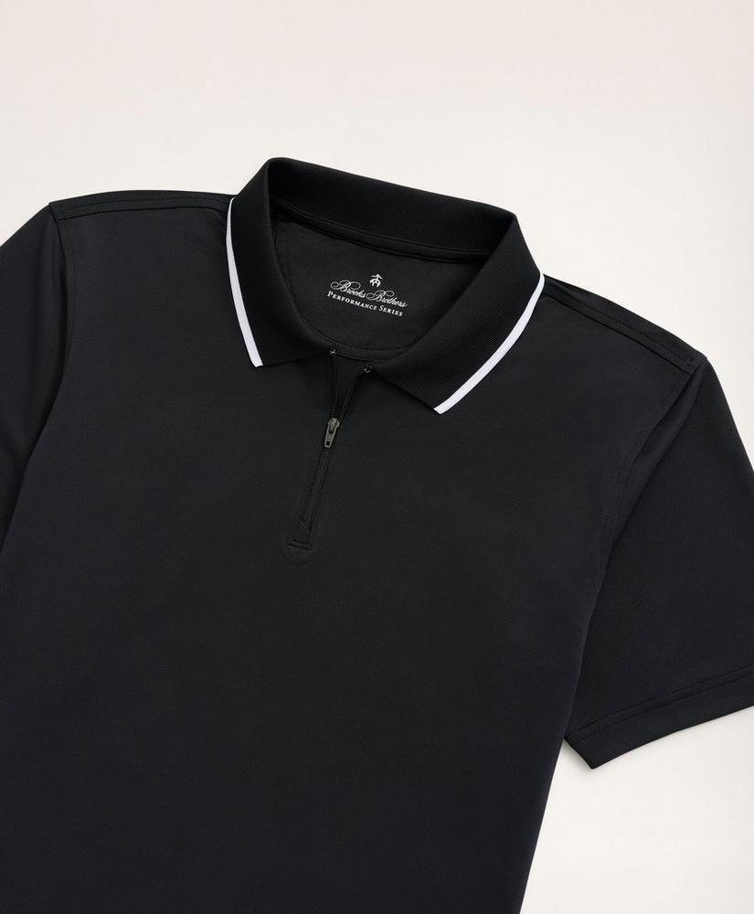 BrooksStretch™ Performance Series Zip Jersey Polo Shirt, image 2