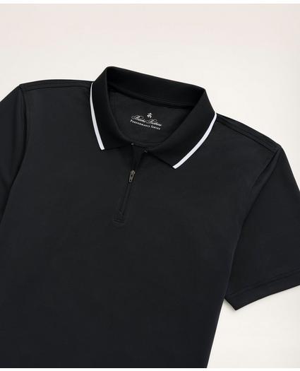 Brooks Brothers Stretch Performance Series Zip Jersey Polo Shirt, image 2