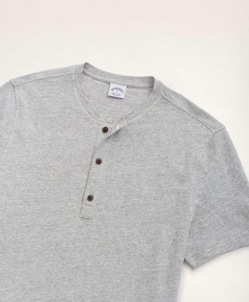 Washed Cotton Linen Henley, image 2
