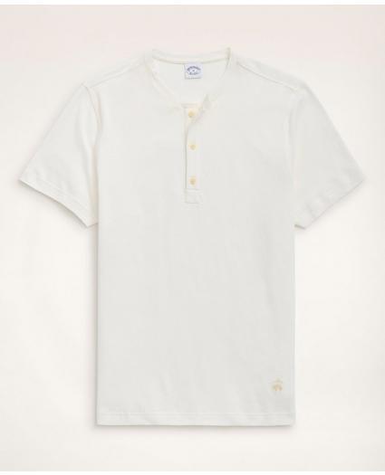 Washed Cotton Linen Henley, image 1