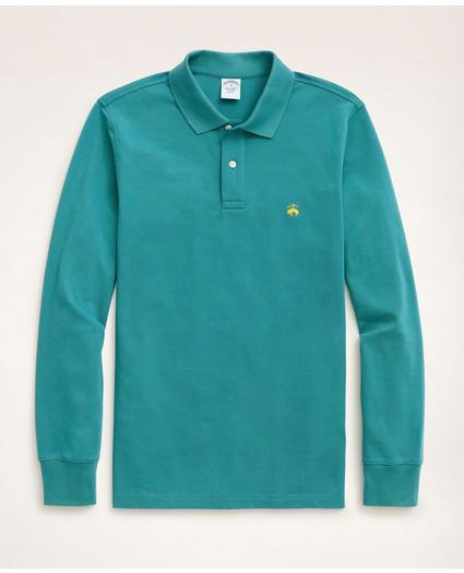 Golden Fleece® Slim Fit Stretch Supima® Long-Sleeve Polo Shirt, image 1