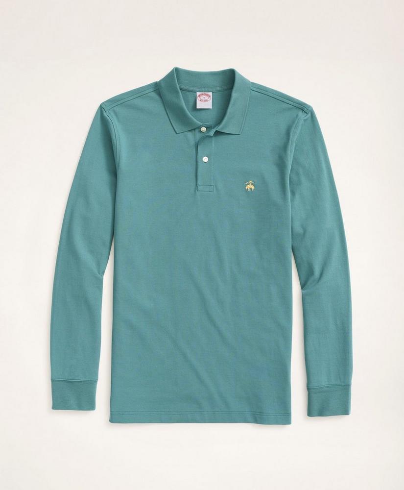 Golden Fleece® Original Fit Stretch Supima® Long-Sleeve Polo Shirt, image 1