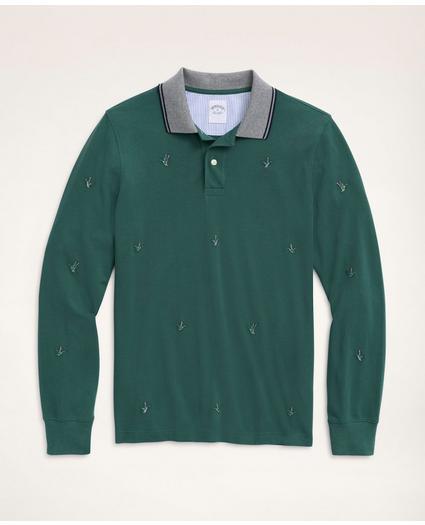 Golden Fleece® Supima® Long-Sleeve Polo Shirt, image 1
