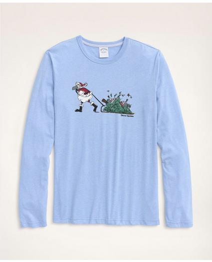 Cotton Long-Sleeve Graphic T-Shirt, image 1