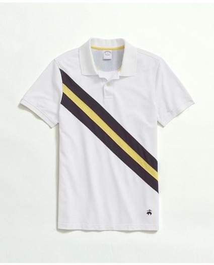 Cotton Pique Archive Stripe Polo Shirt, image 2