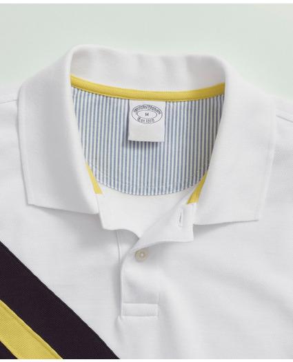 Cotton Pique Archive Stripe Polo Shirt, image 3