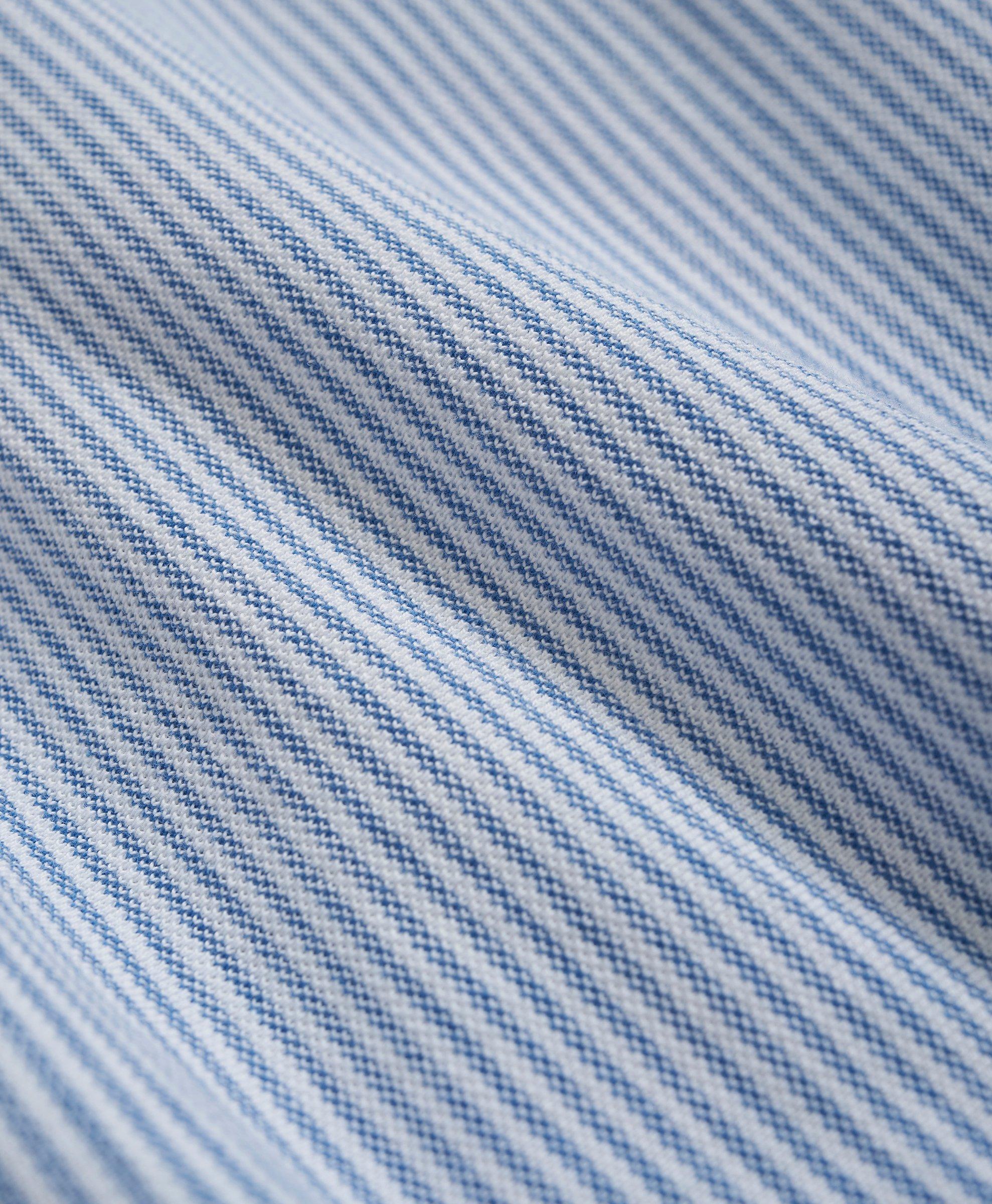 Slim Fit Cotton Pique Knit Candy Stripe Short-Sleeve Shirt, image 2