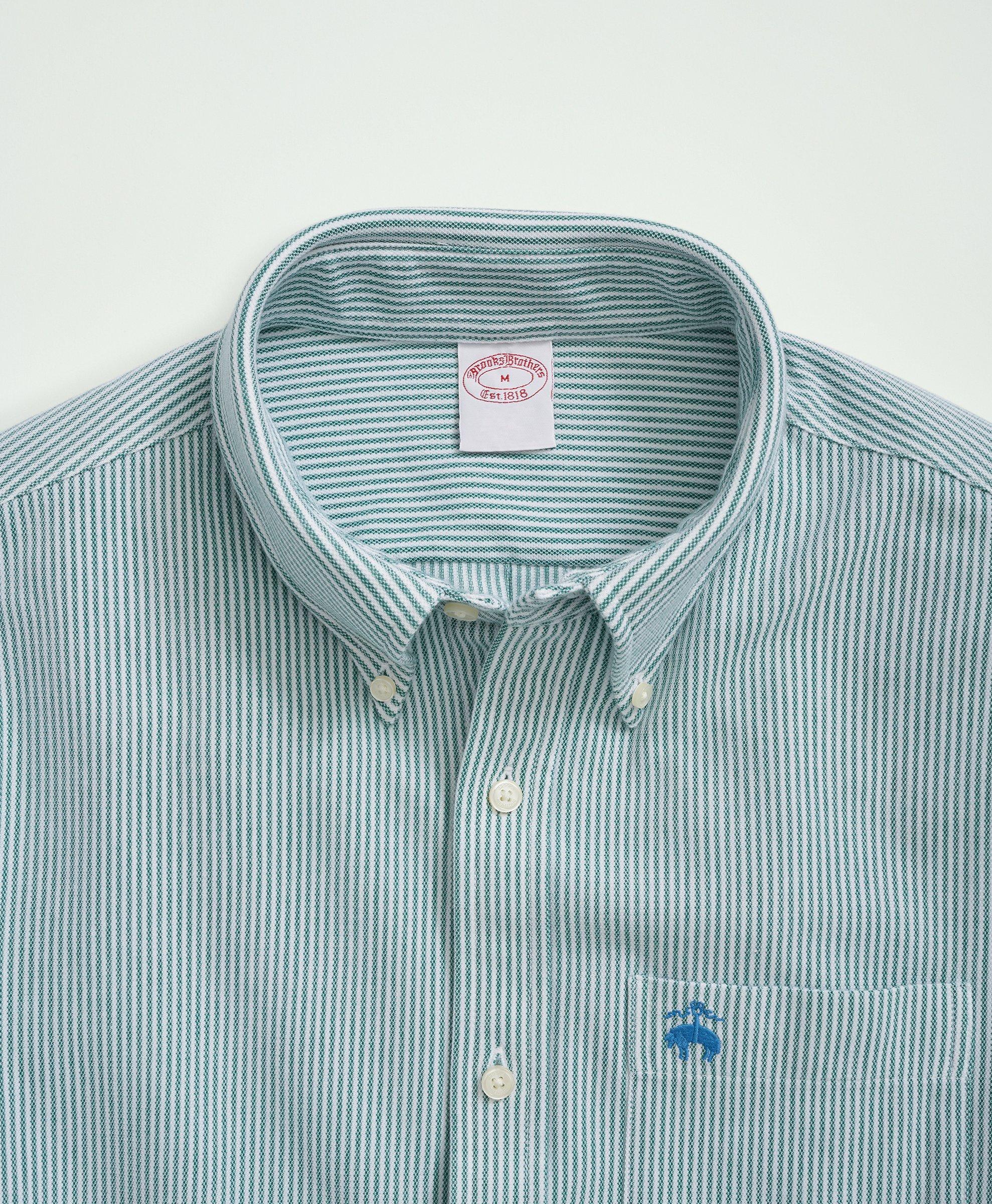Original Fit Cotton Pique Knit Candy Stripe Short-Sleeve Shirt, image 2