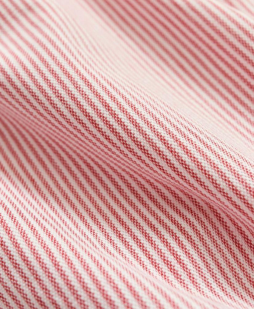 Slim Fit Cotton Pique Knit Candy Stripe Short-Sleeve Shirt, image 3