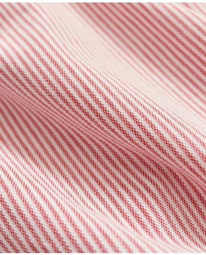 Slim Fit Cotton Pique Knit Candy Stripe Short-Sleeve Shirt, image 3