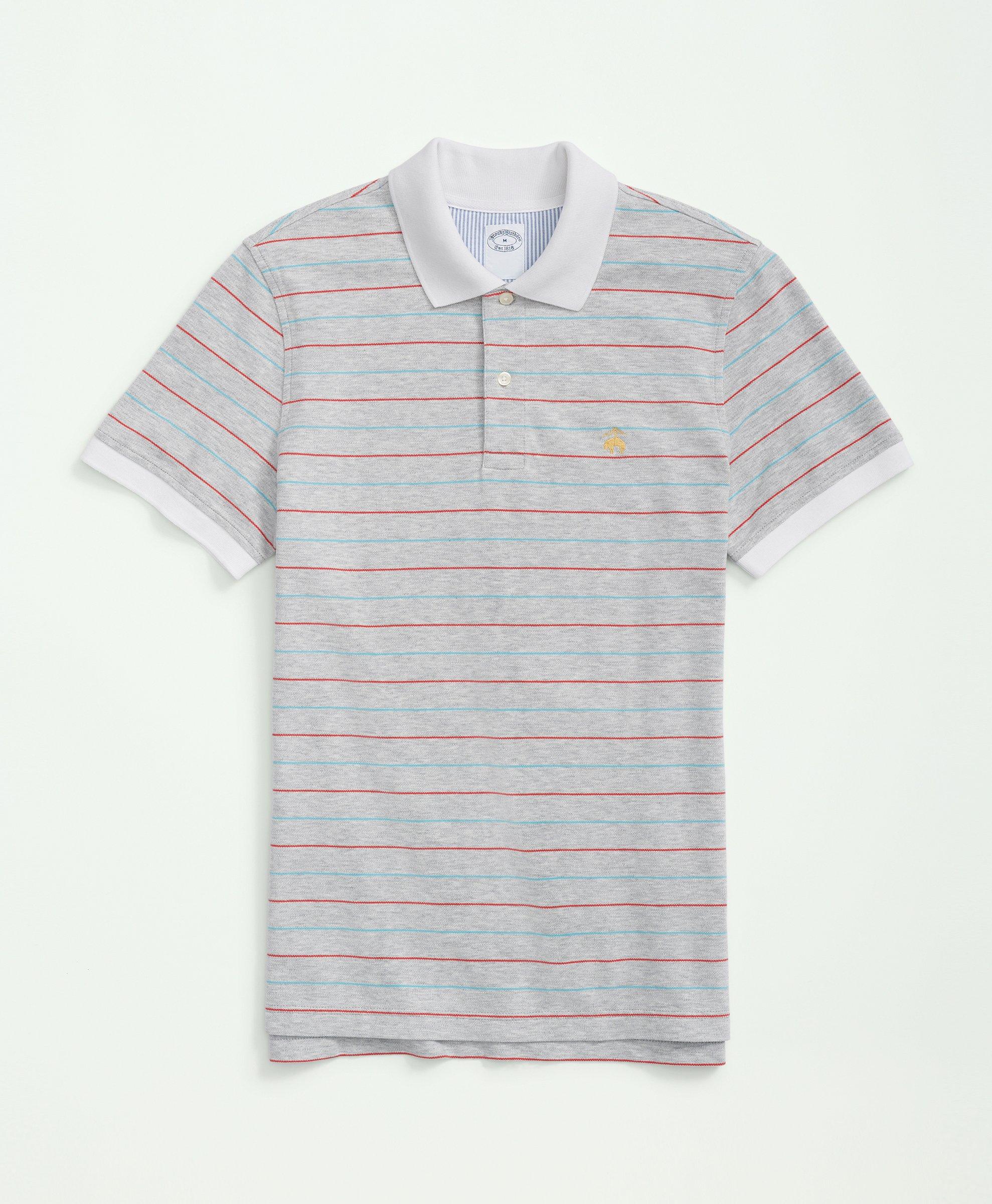 Supima® Cotton Multi-Stripe Polo Shirt