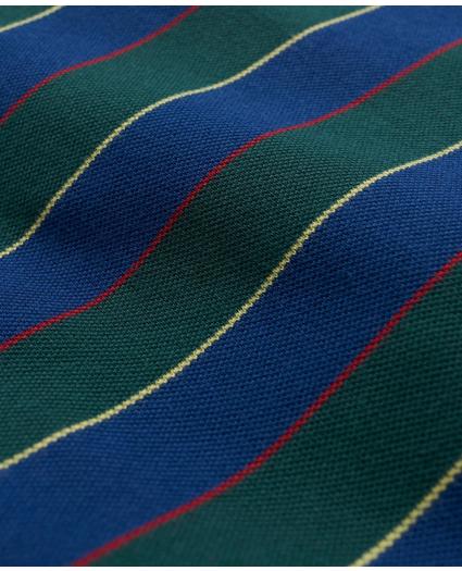 Golden Fleece® Stretch Supima® Cotton Pique Long-Sleeve Striped Polo Shirt, image 3