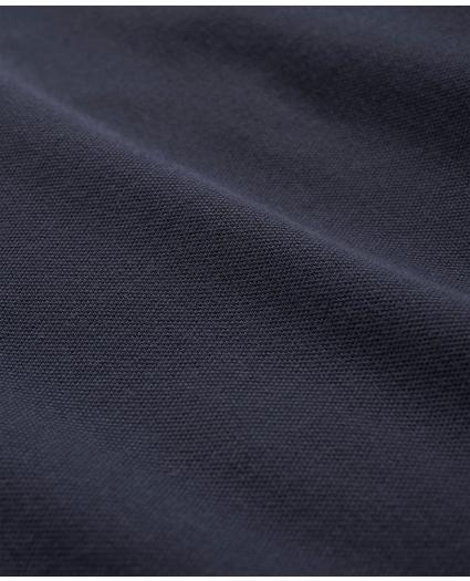 Golden Fleece® Stretch Supima® Cotton Pique Long-Sleeve Chest Striped Polo Shirt, image 3