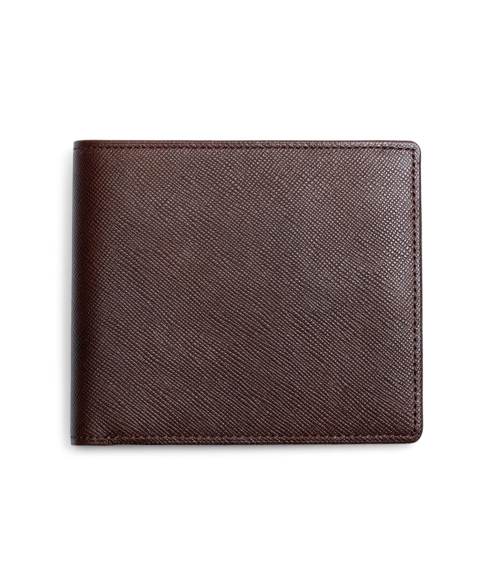 Santoni Men's Saffiano Leather Bifold Wallet