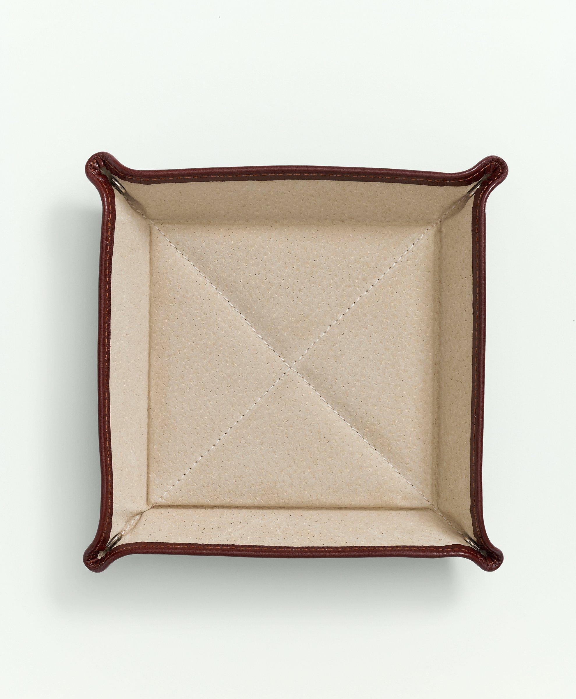 Brooks Brothers Leather Catchall Tray In Cognac