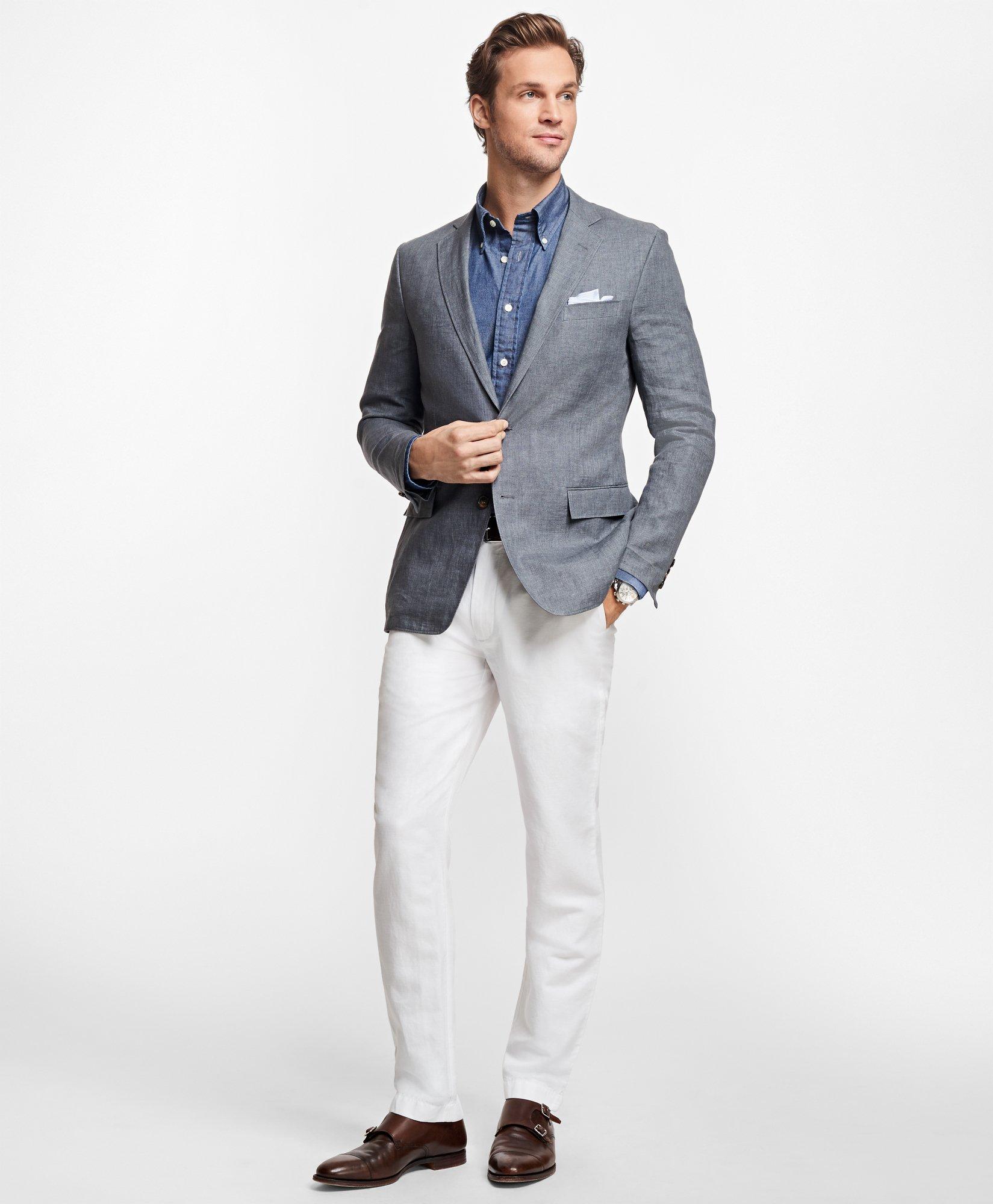 Clark Fit Linen and Cotton Chinos