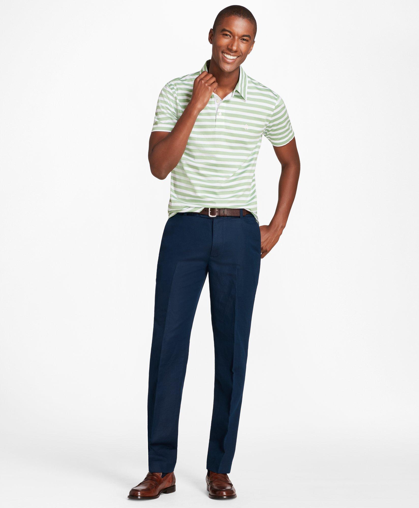 Charlie - Flat-Front Stretch Cotton Chino - Tailored / Slim Fit - Shor –