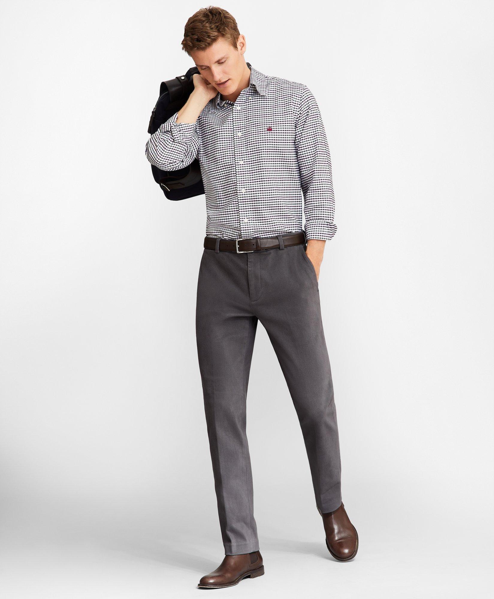 Milano Fit Brushed Twill Stretch Chinos | Brooks Brothers