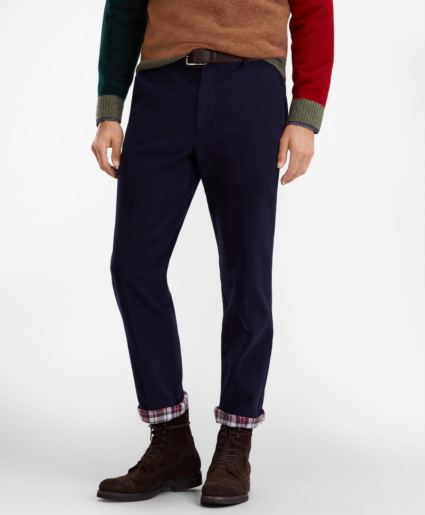 brooks brothers flannel lined chinos