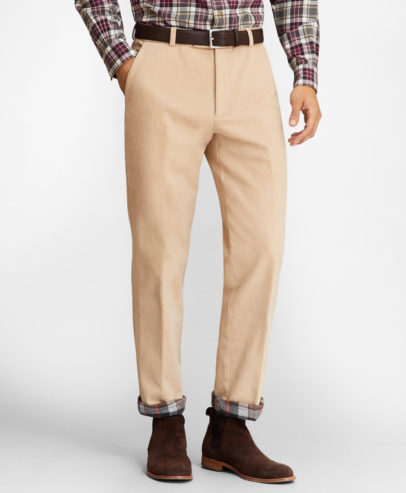 brooks brothers flannel lined chinos