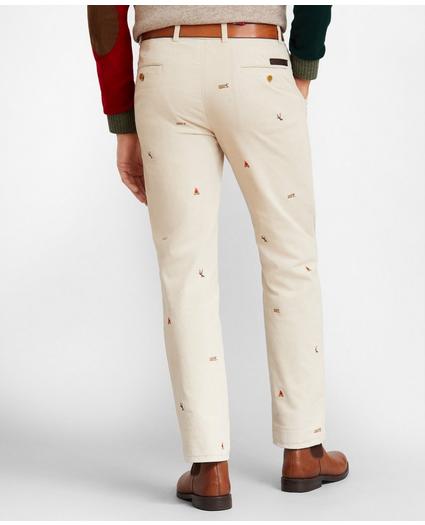 Clark Fit Embroidered Corduroy Pants, image 3